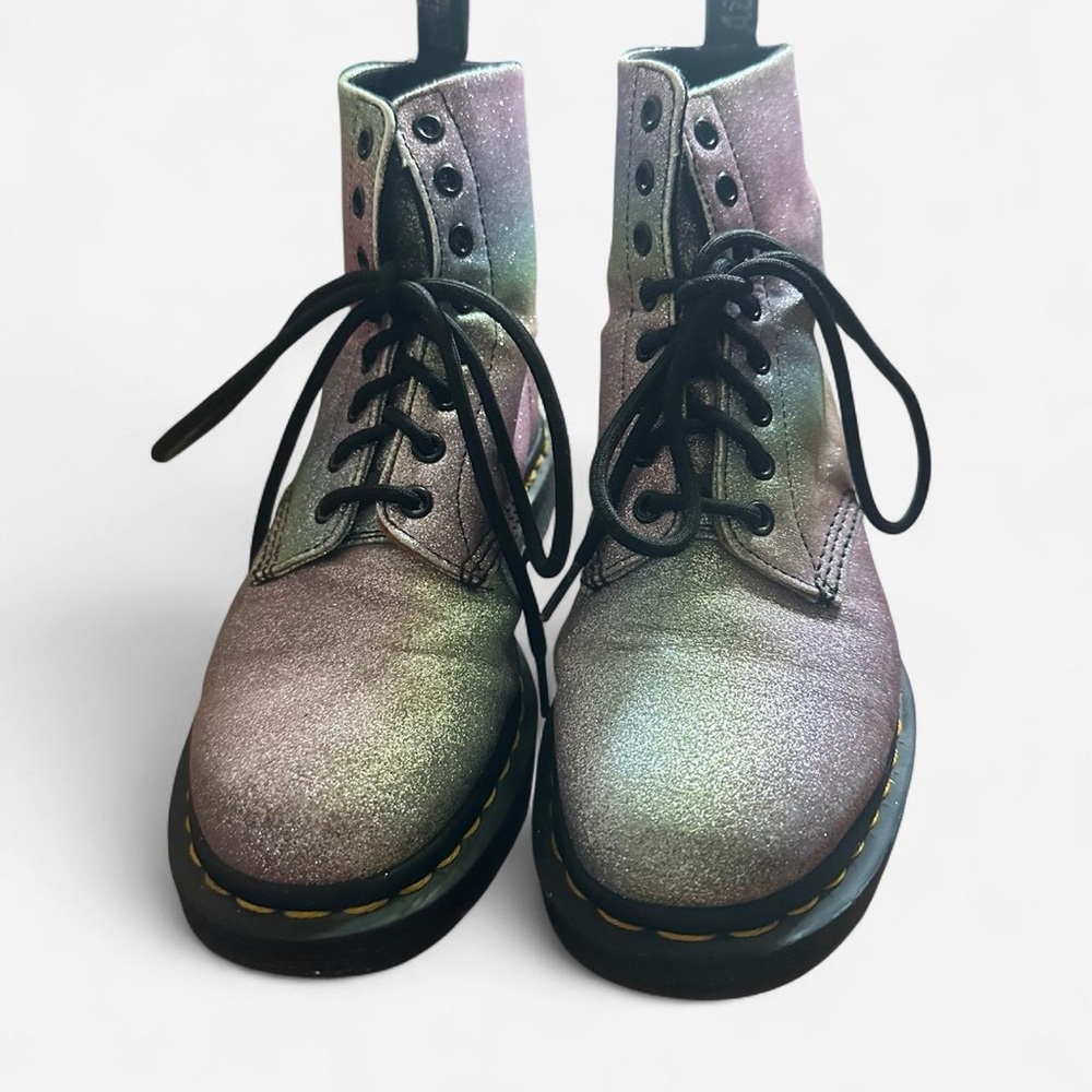Dr. Martens Pascal 8-Eye Iridescent Glitter Boots (UK 6 / US 8)
